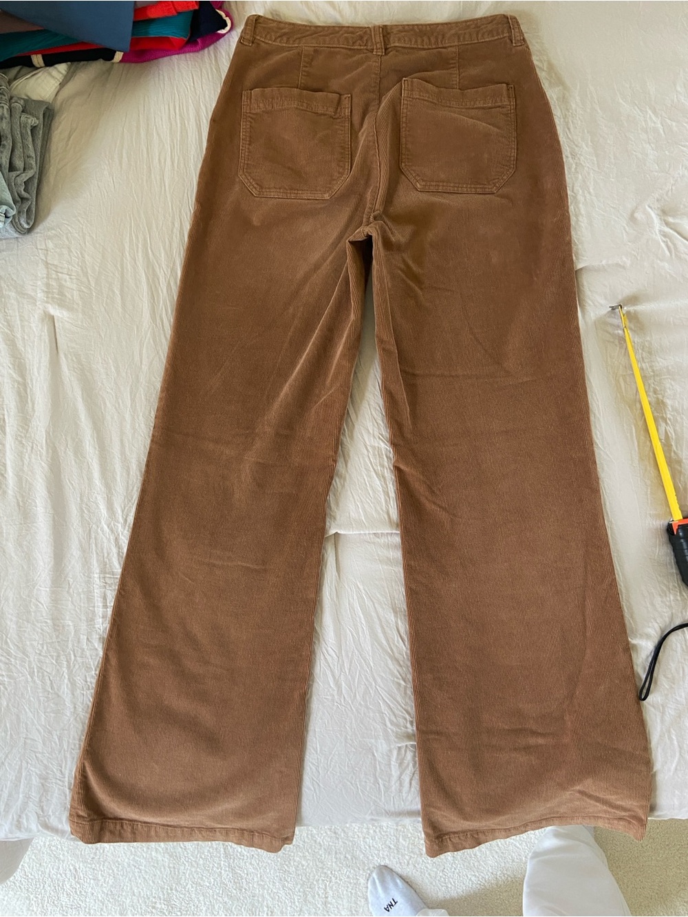 Faherty Brown Wide-Leg Corduroy Jeans - Picture 3 of 3